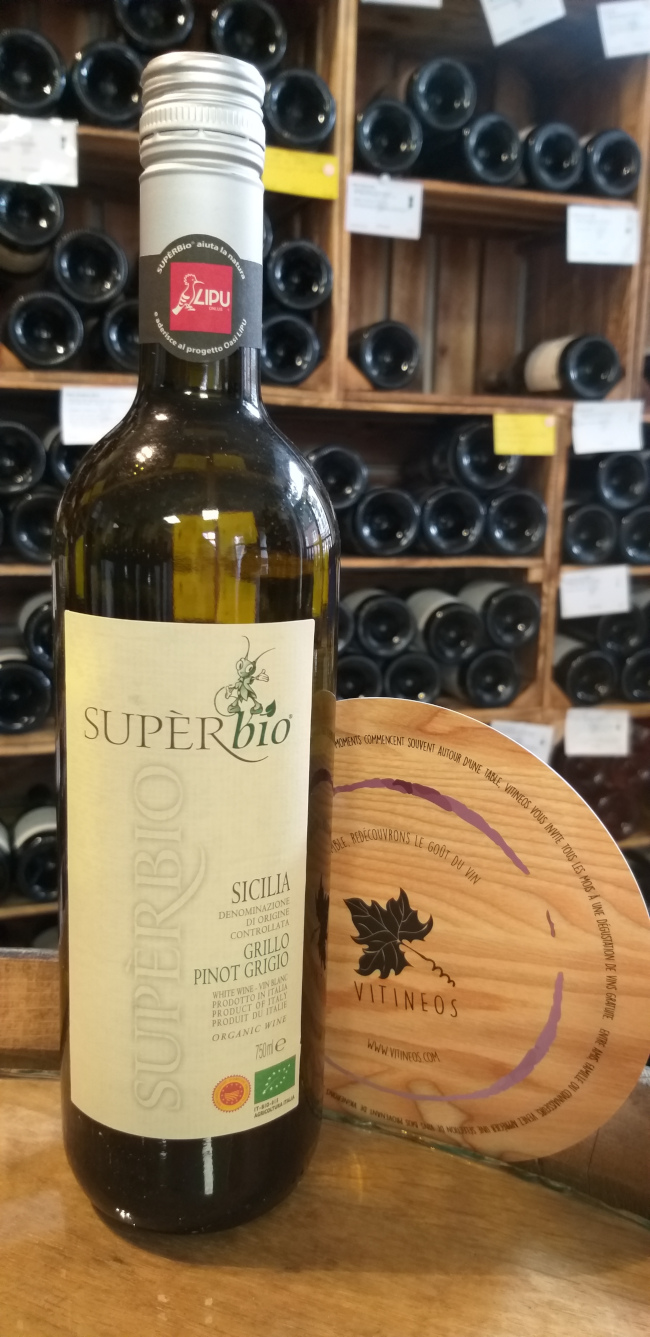 (1054-002) Superbio Grillo - Pinot Grigio 2019 - Blanc Sec Tranquille - Vinicola Decordi (Famille Decordi)