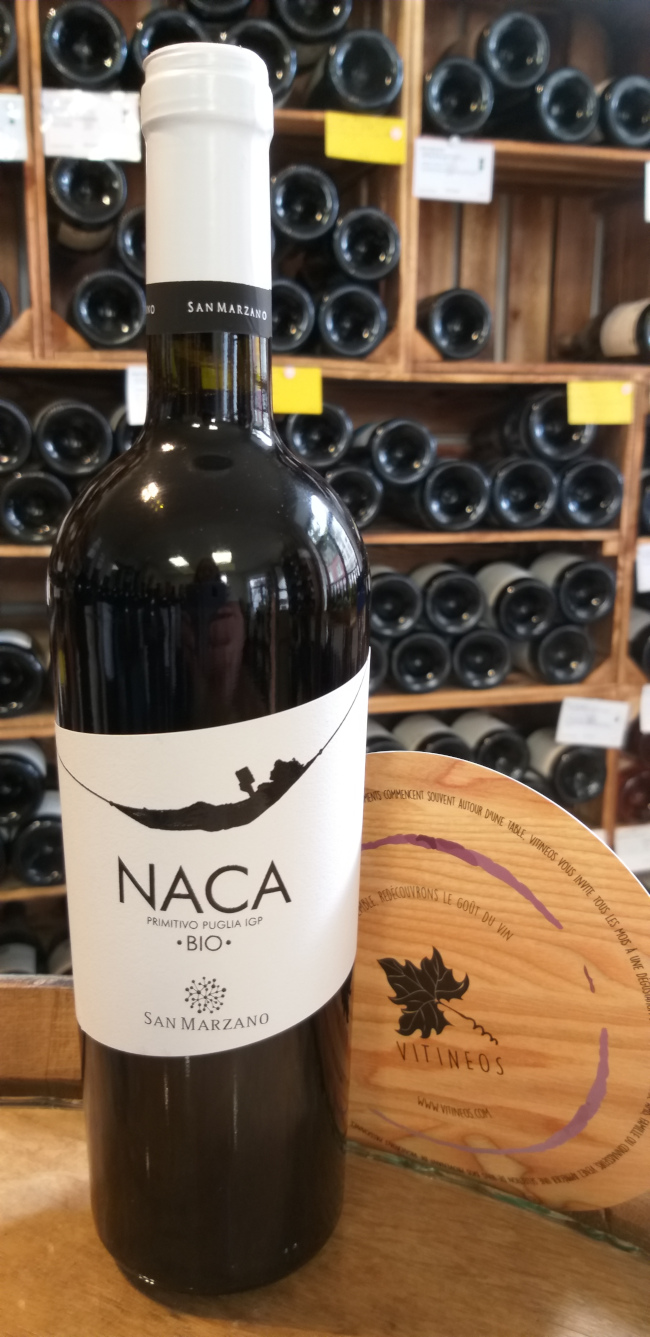 (1053-001) Naca - Primitivo Bio 2020 - Rouge Sec Tranquille - Cantine San Marzano