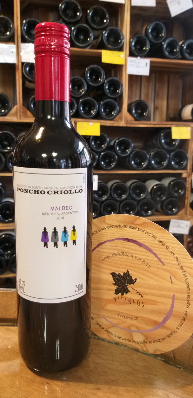 (1059-001) Poncho Criollo Malbec 2018 - Rouge Sec Tranquille - Finca Flichman (Germán Berra)
