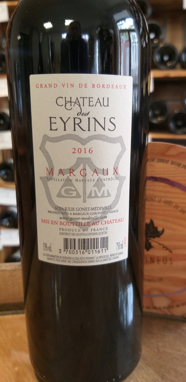 (1050-001) Château des Eyrins 2018 - Rouge Sec Tranquille - Gonet-Médeville (Julie Gonet-Médeville)