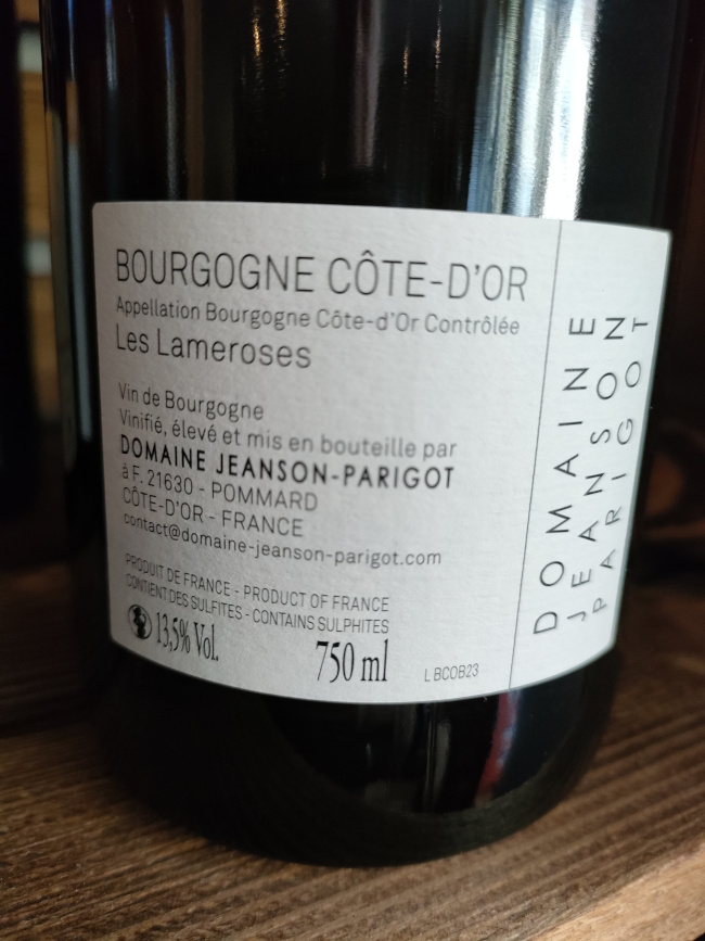 (1129-001) Bourgogne Côte d'Or 2023 - Blanc Sec Tranquille - Domaine Jeanson-Parigot (Florent Jeanson et Anaïs Parigot)