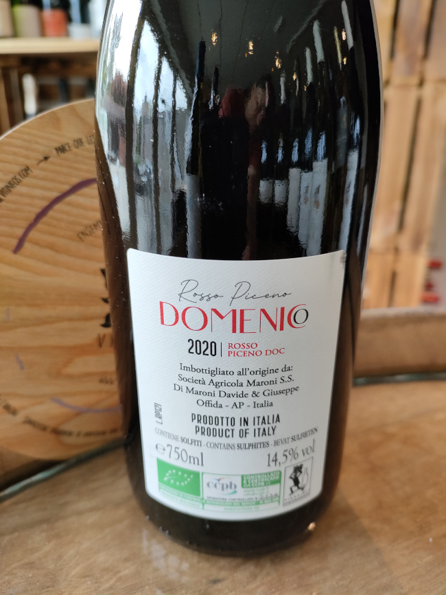 (1093-002) Domenic Rosso 2020 - Rouge Sec Tranquille - Agricola Maroni