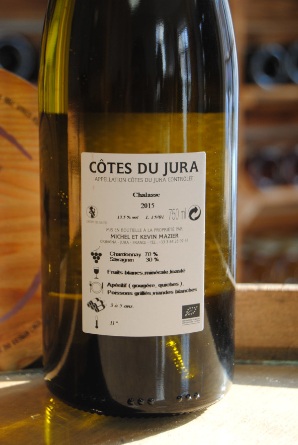 (1023-002) Chalasse 2015 - Blanc Sec Tranquille - Domaine des Ronces (Kevin Mazier)