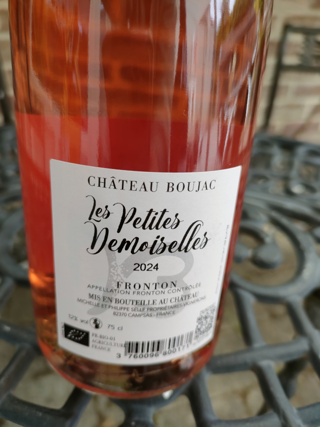 (1128-002) Les Petites Demoiselles 2024 - Rosé Sec Tranquille - Chateau Boujac (Philippe et Michele Selle)