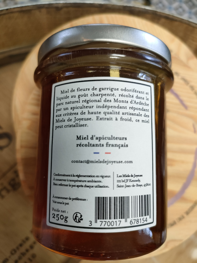(9005-002) Miel de Garrigue 250g - Les Miels de Joyeuse