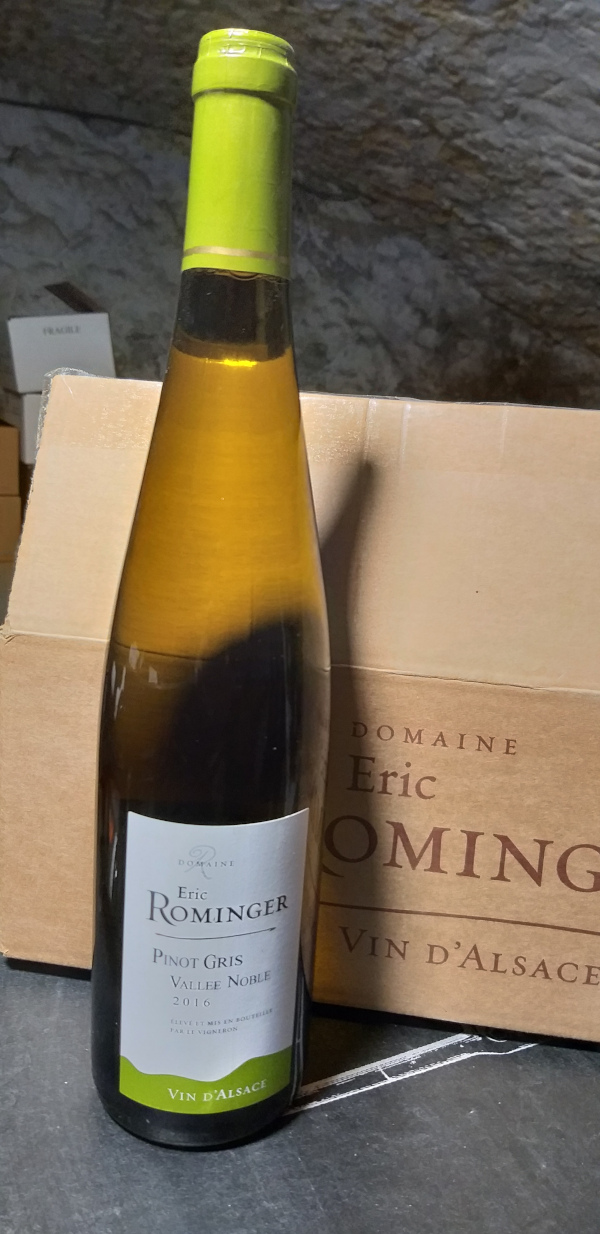 (1018-003) Pinot Gris Vallée Noble 2018 - Blanc Demi-sec Tranquille - Domaine Eric Rominger (Claudine Sutter-Rominger)