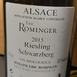 (1018-004) Riesling Grand Cru Saering 2017 - Blanc Sec Tranquille - Domaine Eric Rominger (Claudine Sutter-Rominger)