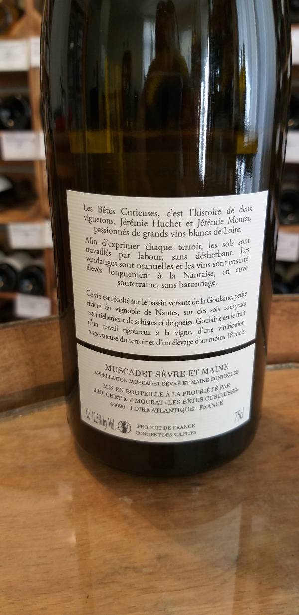(1033-004) Goulaine 2015 - Blanc Sec Tranquille - Les Bêtes Curieuses (J. Huchet et J. Mourat)