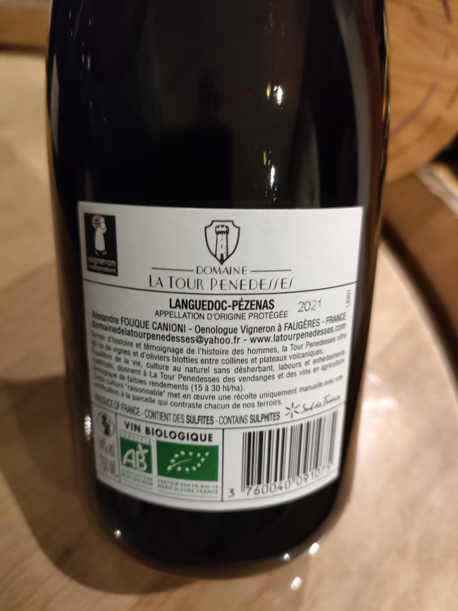 (1045-004) Les Volcans 2022 - Rouge Sec Tranquille - Domaine La Tour Penedesses (Alexandre Fouque)