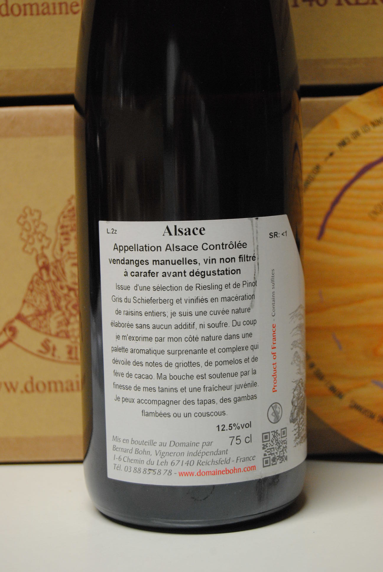 (1008-004) Schieferberg Zero 2020 - Blanc Sec Tranquille - Domaine Bohn (Bernard et Arthur Bohn)