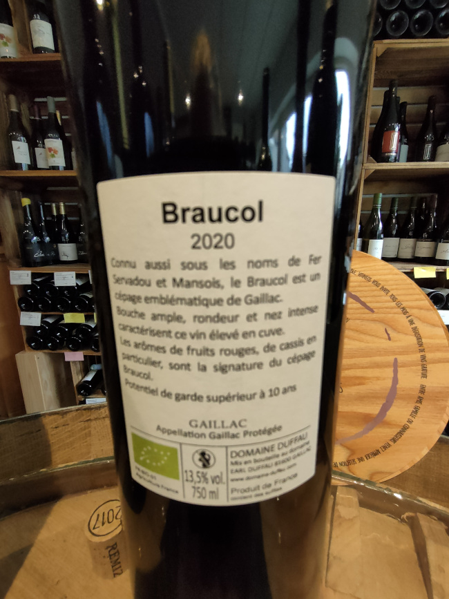 (1110-004) Braucol 2020 - Rouge Sec Tranquille - Domaine Duffau (Anne et Bruno Duffau)